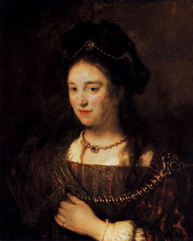 萨斯基亚，艺术家的妻子 Saskia, the Artist's Wife (1643)，伦勃朗