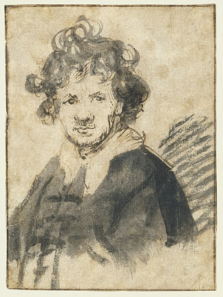 自画像 Self-portrait (c.1628 – c.1629)，伦勃朗