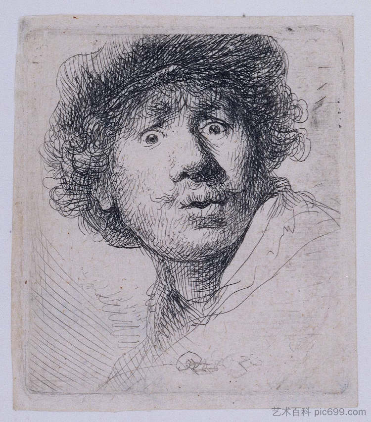 自画像 Self-portrait (1630)，伦勃朗