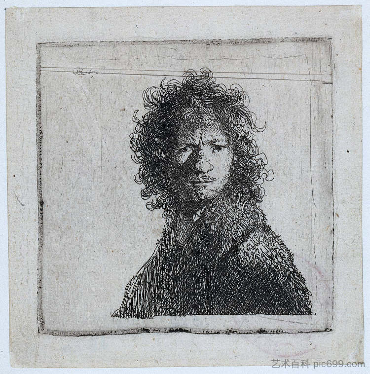 自画像, 皱眉 Self-portrait, Frowning (1630),伦勃朗
