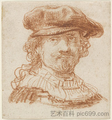 自画像 Self-portrait (c.1637),伦勃朗