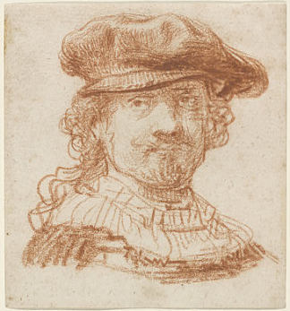 自画像 Self-portrait (c.1637)，伦勃朗