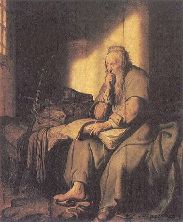 圣保罗在监狱 St. Paul in Prison (1627)，伦勃朗