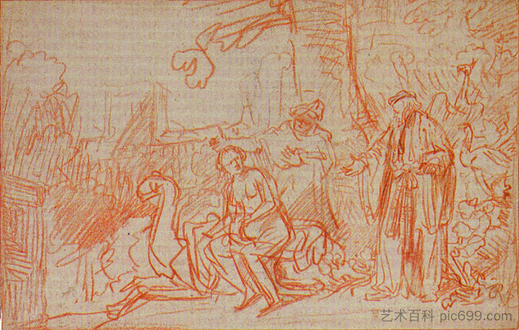 苏珊娜和长老 Susanna and the Elders (1634)，伦勃朗