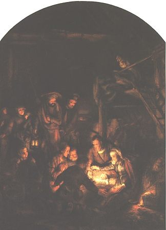 牧羊人的崇拜（片段） The Adoration of the Shepherds(fragment) (1646)，伦勃朗