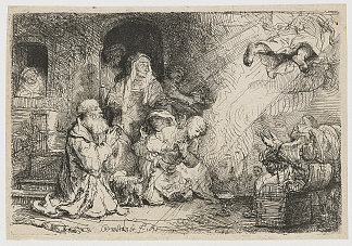 离开托比亚斯家族的天使 The Angel Departing from the Family of Tobias (1641)，伦勃朗