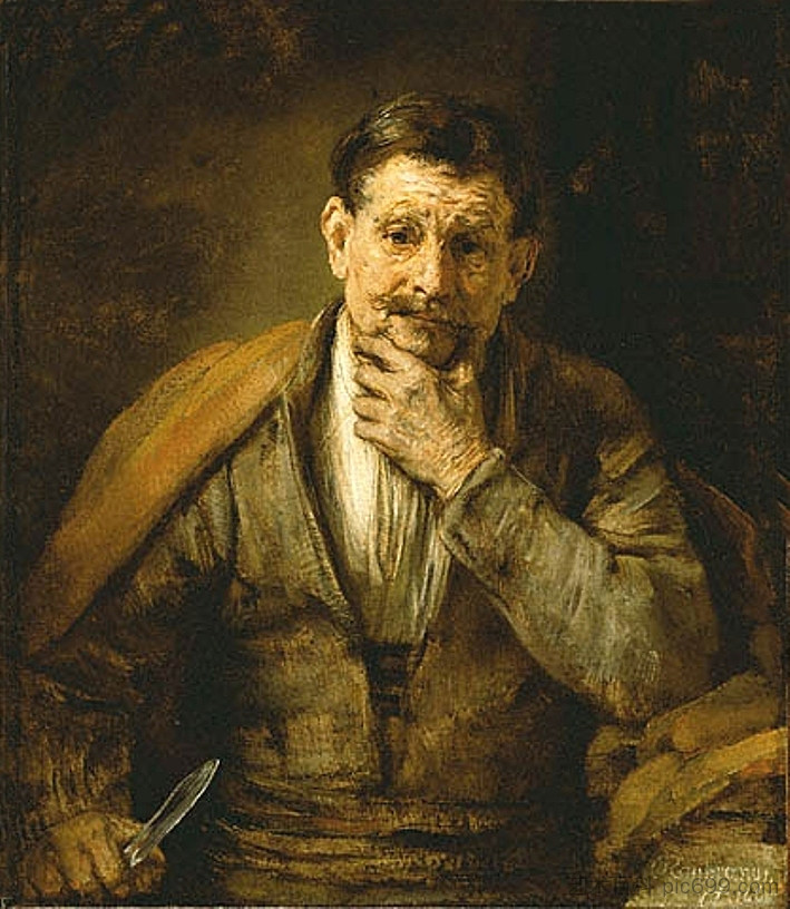 使徒巴塞洛缪 The Apostle Bartholomew (1661),伦勃朗