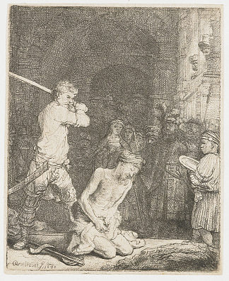 施洗约翰的斩首 The beheading of John the Baptist (1640)，伦勃朗