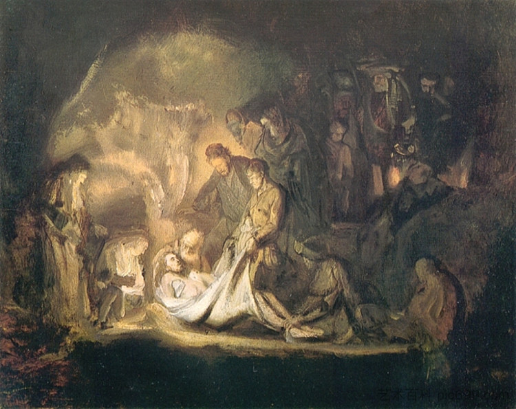 埋葬 The Entombment (1635)，伦勃朗