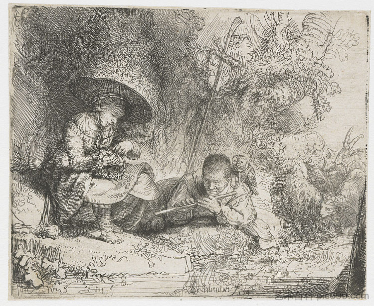 长笛演奏家 The flute player (1642),伦勃朗