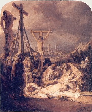 对死去的基督的哀歌 The Lamentation over the Dead Christ (c.1635)，伦勃朗