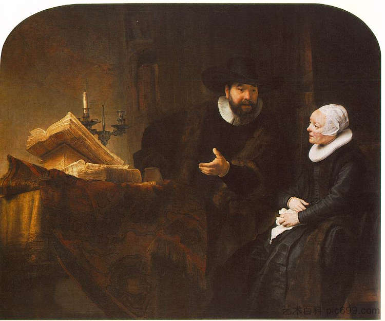 门诺派部长科内利斯·克拉斯 The Mennonite Minister Cornelis Claesz (1641),伦勃朗