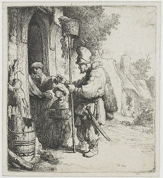 老鼠药贩子（捕鼠者） The rat poison peddler (The rat catcher) (1632)，伦勃朗