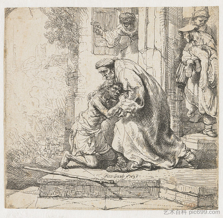 浪子回头 The return of the prodigal son (1636)，伦勃朗