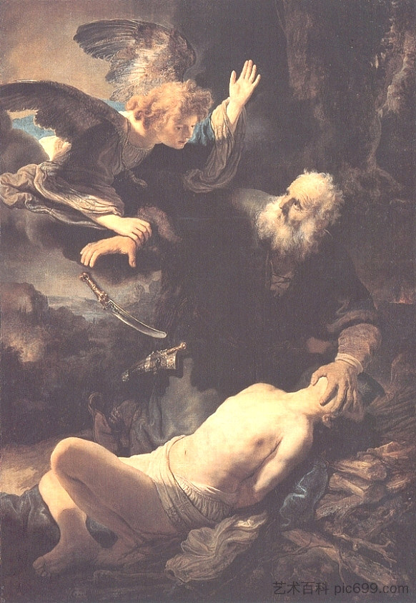 亚伯拉罕的牺牲 The Sacrifice of Abraham (1635)，伦勃朗