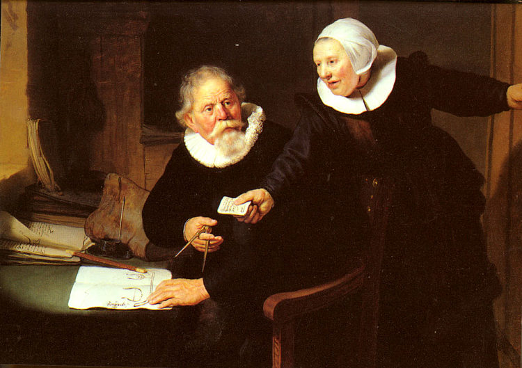 造船商和他的妻子 The Shipbuilder and his Wife (1633)，伦勃朗