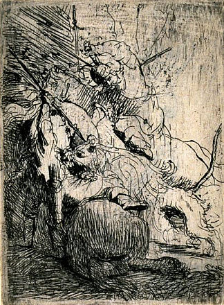 小狮子狩猎 The Small Lion Hunt (c.1629 – c.1630)，伦勃朗