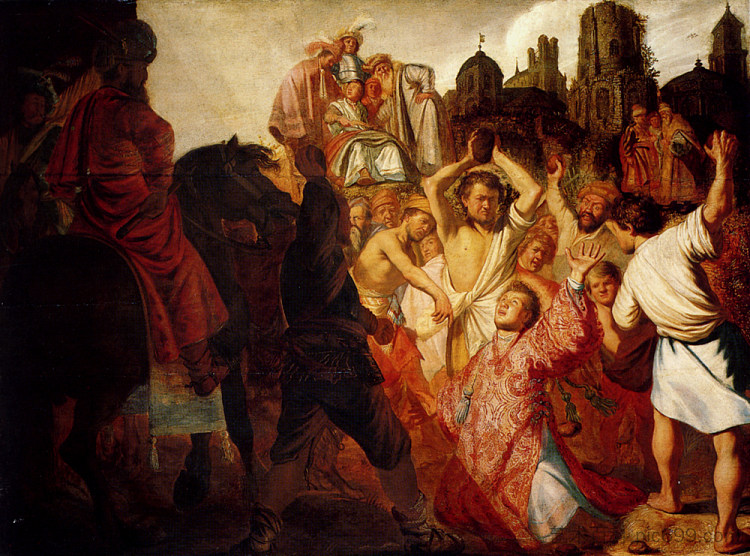 圣斯蒂芬的石刑 The Stoning Of St. Stephen (1625),伦勃朗