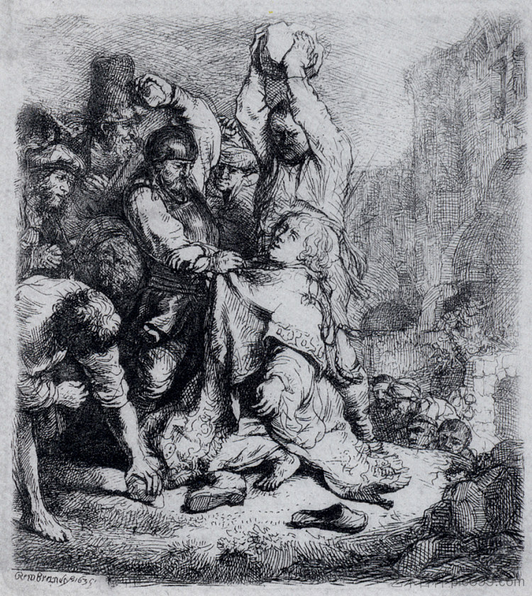 圣斯蒂芬的石刑 The Stoning Of St. Stephen (1635),伦勃朗