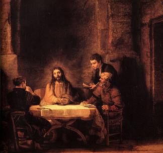 以马忤斯的晚餐 The Supper at Emmaus (1648)，伦勃朗