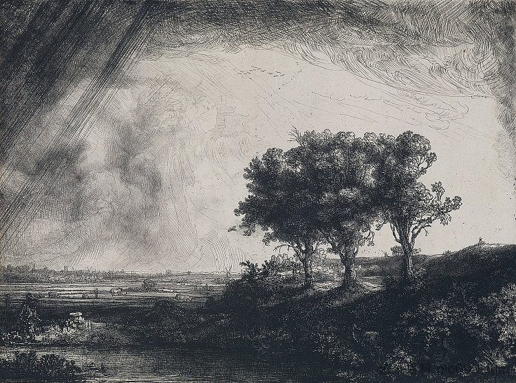 三棵树 The Three Trees (1643),伦勃朗