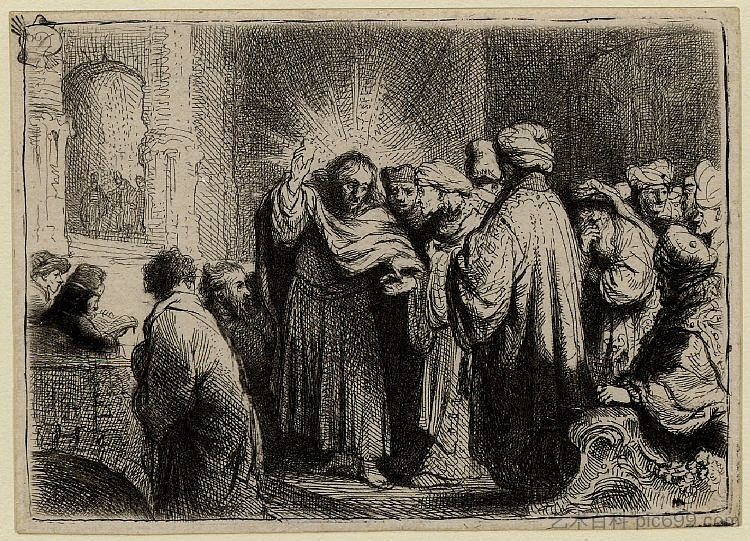 贡金 The tribute money (1635),伦勃朗