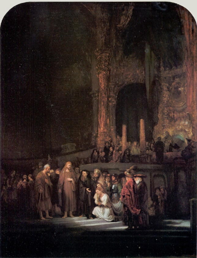 通奸的女人 The Woman taken in Adultery (1644),伦勃朗