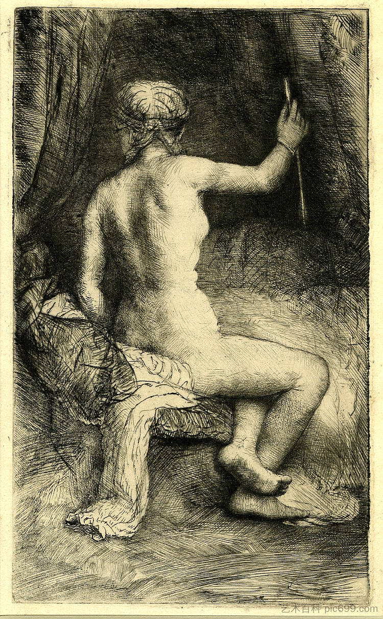 拿箭的女人 The Woman with the Arrow (1661),伦勃朗