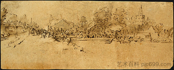 Diemen的观点 View of Diemen (1655),伦勃朗