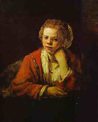 窗前的年轻女孩 Young Girl at the Window (1651)，伦勃朗