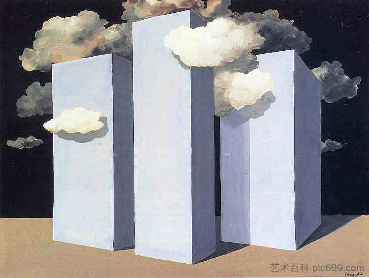 一场风暴 A storm (1932; Brussels,Belgium  )，勒内·马格里特