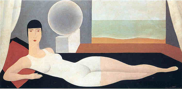 沐浴者 Bather (1925; Brussels,Belgium  )，勒内·马格里特