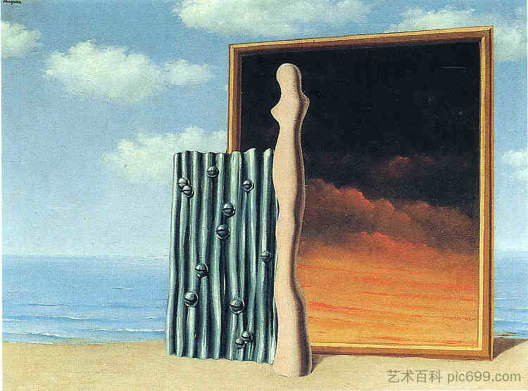 海边的构图 Composition on a seashore (1935; Brussels,Belgium  )，勒内·马格里特