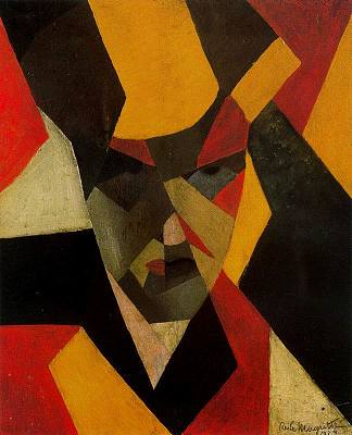 自画像 Self portrait (1923; Brussels,Belgium                     )，勒内·马格里特