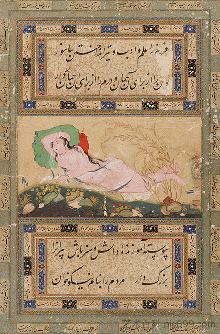 斜倚的裸体 Reclining Nude (1590)，瑞沙·阿巴西