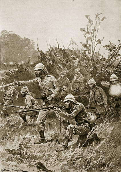 英军在阿散蒂战役中的推进 Advance of the British Force in the Ashanti Campaign (c.1873),小理查德·卡顿·伍德维尔
