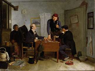 纸牌玩家 The card players (1846)，理查德·卡顿·伍德维尔