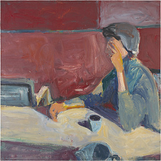 强光下的餐桌上的女人 Woman at Table in Strong Light (1959)，理查德德·迪本科恩