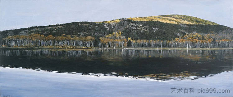 海狸坝池塘，阿卡迪亚国家公园 Beaver dam Pond, Acadia National Park (2009)，理查德·埃斯特斯