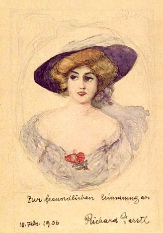 特鲁德·盖林格的理想形象 Ideal image of Trude Geiringer (1906)，理查德德·盖斯特尔