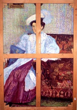 一个戴羽毛帽的年轻女子的肖像 Portrait of a Young Woman with Feather Hat (1906)，理查德德·盖斯特尔