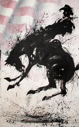 马与骑手与旗帜，1999 Horse and Rider with Flag, 1999 (1999)，理查德·汉布尔顿