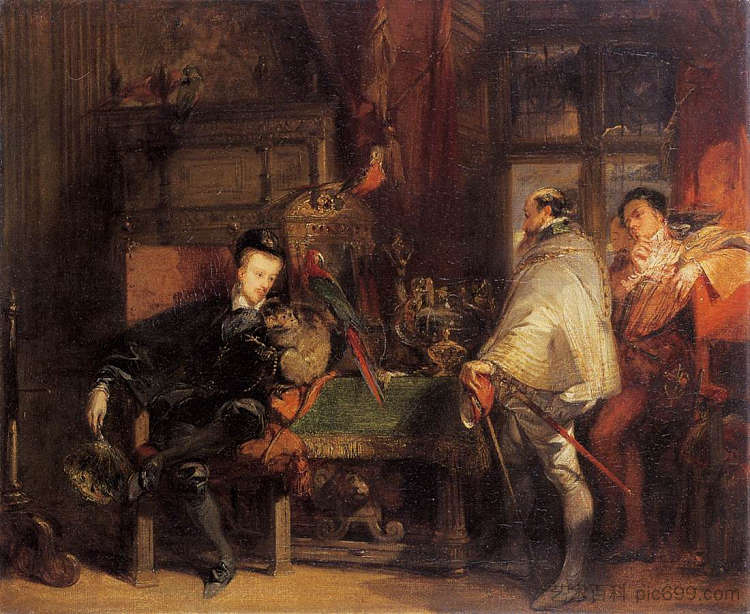 亨利三世和奥地利的唐璜 Henri III and Don Juan of Austria (c.1828; United Kingdom  )，理查德德·帕克斯·伯宁顿