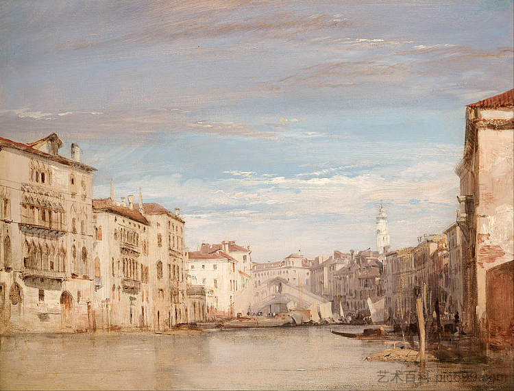威尼斯大运河眺望里亚托 The Grand Canal Venice Looking Toward the Rialto,理查德德·帕克斯·伯宁顿