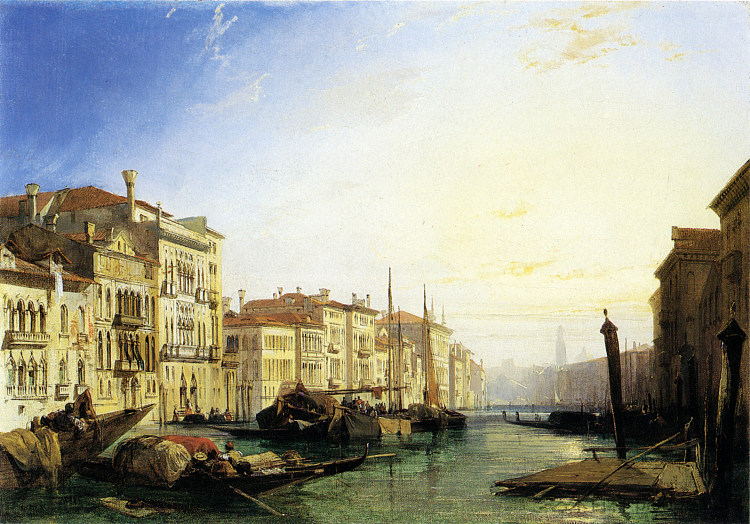 威尼斯大运河，日落 Venice Grand Canal, Sunset，理查德德·帕克斯·伯宁顿