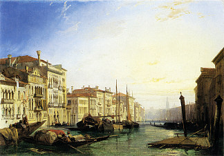 威尼斯大运河，日落 Venice Grand Canal, Sunset，理查德德·帕克斯·伯宁顿