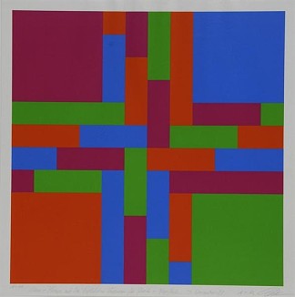 四个纠缠颜色组的相互渗透 Durchdringung von vier verschränkten Farbgruppen (1970)，理查德德·保罗·洛斯