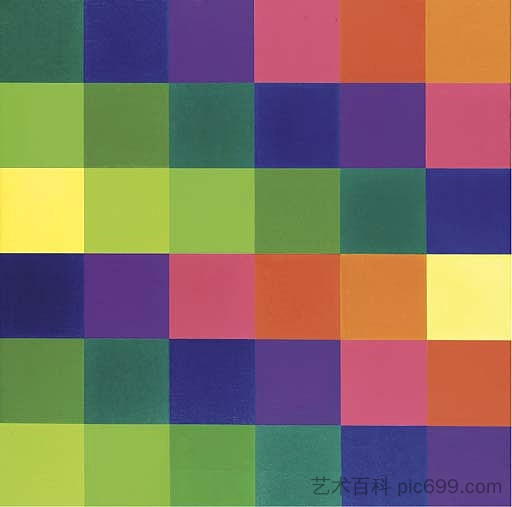 从明亮到明亮的六个系统色行 Six systematical colour rows from bright to bright (1955),理查德德·保罗·洛斯