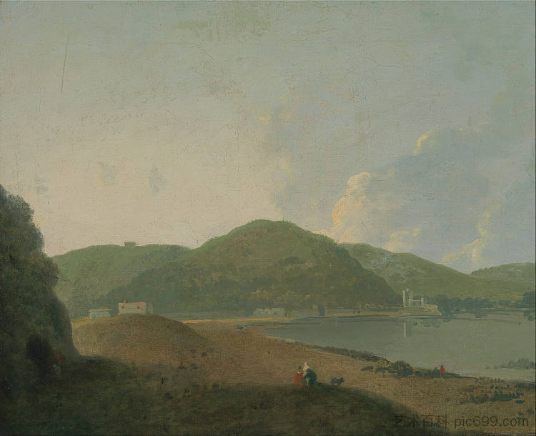 阿尼亚诺湖与甘蔗洞 Lago d'Agnano with the Grotta del Cane (1770)，理查德德·威尔逊