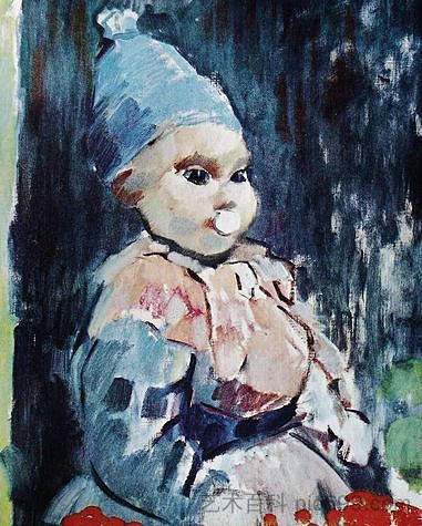 带蓝色帽子的婴儿 Baby with blue cap (1911)，里克沃特斯